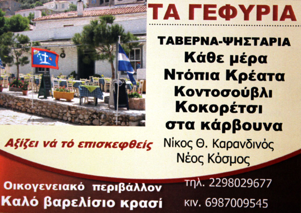 TA GEFIRIA  RESTAURANTS IN  Hydra